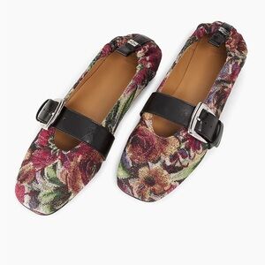 GANNI Tapestry Buckle Flats